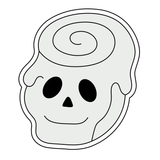 Open skull  cookie cutter and stamp