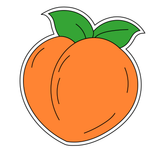 Peach cookie cutter and stamp