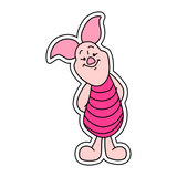 Pink Piglet cookie cutter and stamp