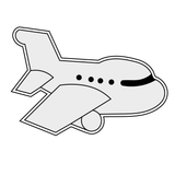 Plane cookie cutter and stamp