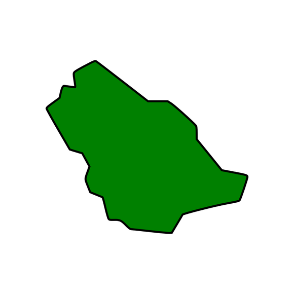 Saudi Arabia Map (خريطة المملكة العربية السعودية) cookie cutter
