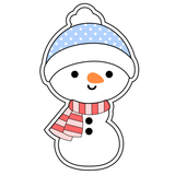 Standing Cute Snowman cookie cutter and stamp