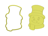 Snowman Face cookie cutter and stamp