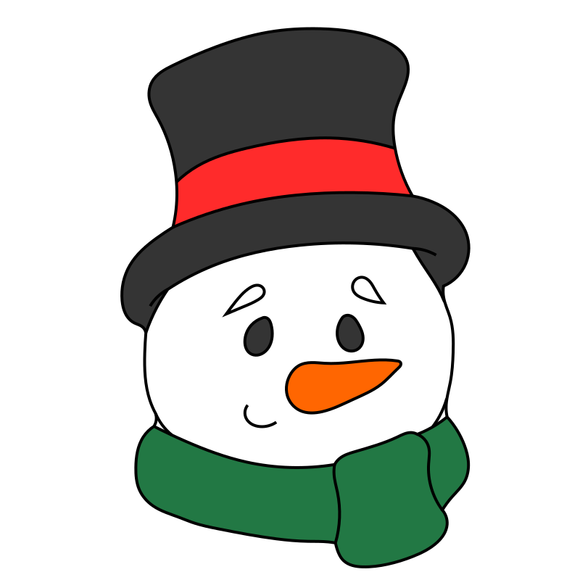 Snowman Face cookie cutter and stamp