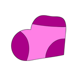 Baby sock cookie cutter and stamp