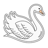 Swan cookie cutter and stamp