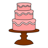 Wedding cake cookie cutter with stamp