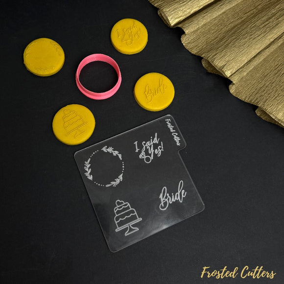 Wedding/Engagement elements mini set debosser stamp