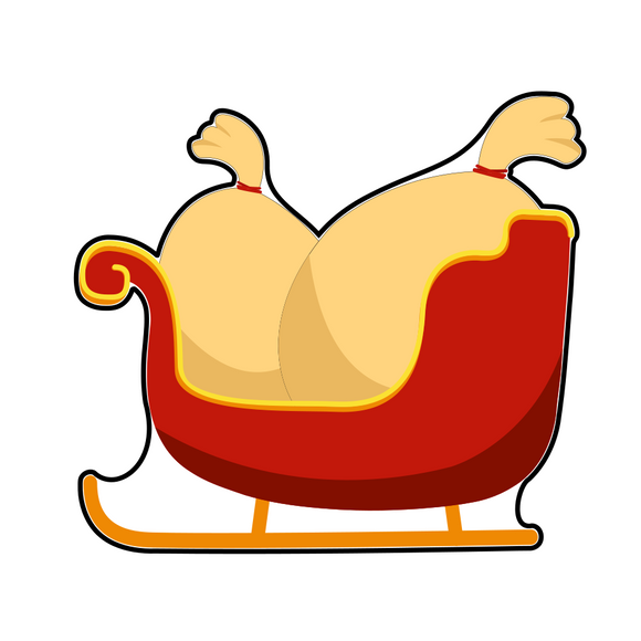 Christmas gift sled cookie cutter