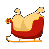 Christmas gift sled cookie cutter