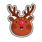 Christmas deer (reindeer) head cookie cutter
