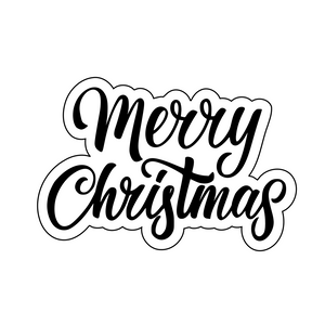 Merry Christmas lettering cookie cutter