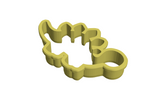 Yellow dinosaur (Stegosaurus) cookie cutter