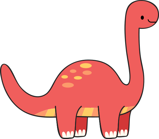 Red dinosaur (Apatosaurus) cookie cutter