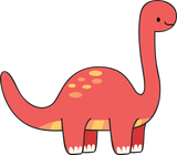 Red dinosaur (Apatosaurus) cookie cutter