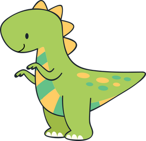 Light green dinosaur (Tyrannosaurus rex) cookie cutter