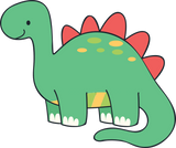 Dark green dinosaur (Spenosaurus) cookie cutter