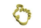 Dark green dinosaur (Spenosaurus) cookie cutter