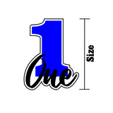 Numbers (1-9) with writing