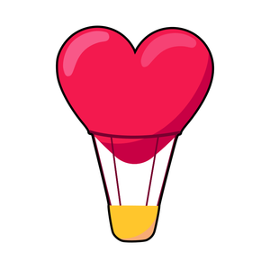 Heart hot air balloon cookie cutter