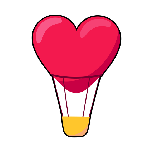 Heart hot air balloon cookie cutter