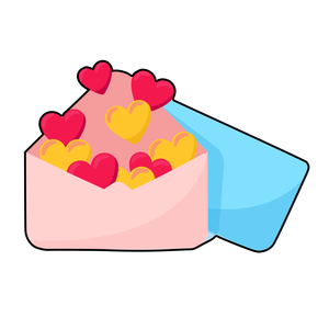 Valentine love letter cookie cutter