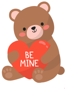 Teddy bear with heart cookie cutter