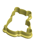 Teddy bear with heart cookie cutter
