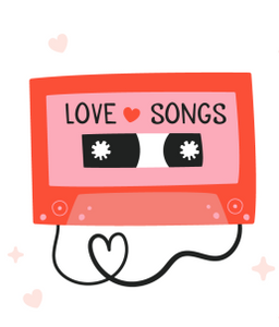 Retro love songs mixtape cookie cutter