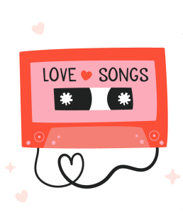 Retro love songs mixtape cookie cutter