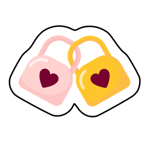 Love lock cookie cutter