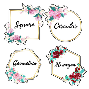 Floral frames cookie cutter
