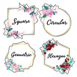 Floral frames cookie cutter