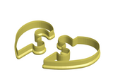 Jigsaw puzzle heart set ( 2 cutters) cookie cutter