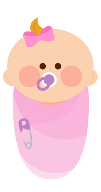Swaddled baby girl cookie cutter