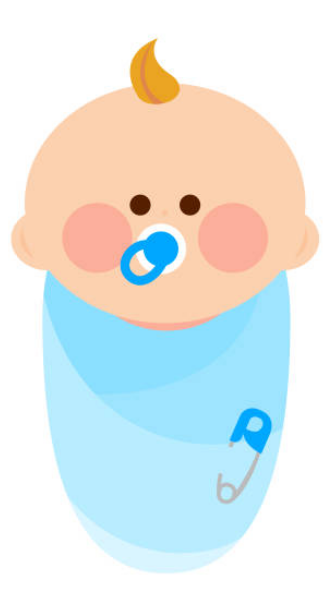 Swaddled baby boy cookie cutter
