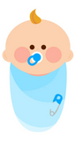 Swaddled baby boy cookie cutter