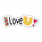 I love U cookie cutter and stamp