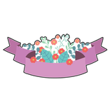 Floral flower ribbon cookie cutter