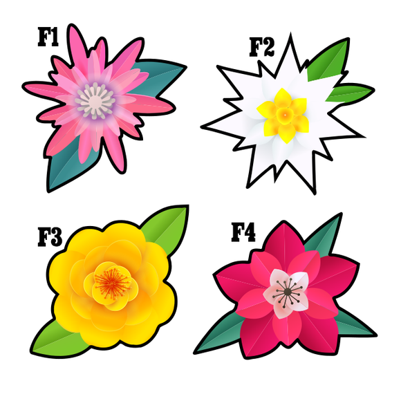 Flower cookie cutter collection 1
