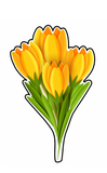 Tulip flower bouquet cookie cutter