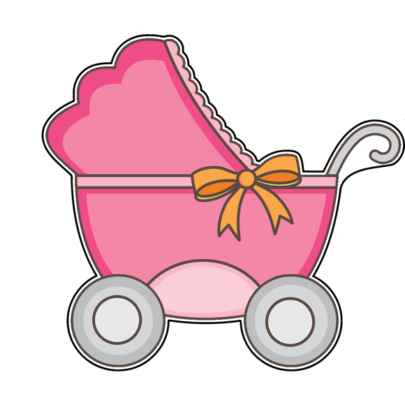 Baby girl trolley carriage cookie cutter