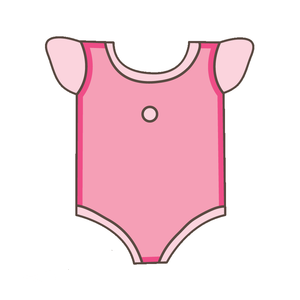 Baby girl bodysuit onesie cookie cutter and stamp