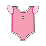 Baby girl bodysuit onesie cookie cutter and stamp