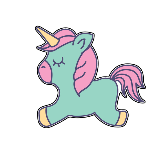 Jumping Unicorn Cookie Cutter