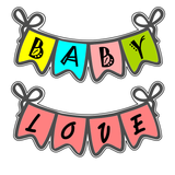 (Baby / Love) banner cookie cutter