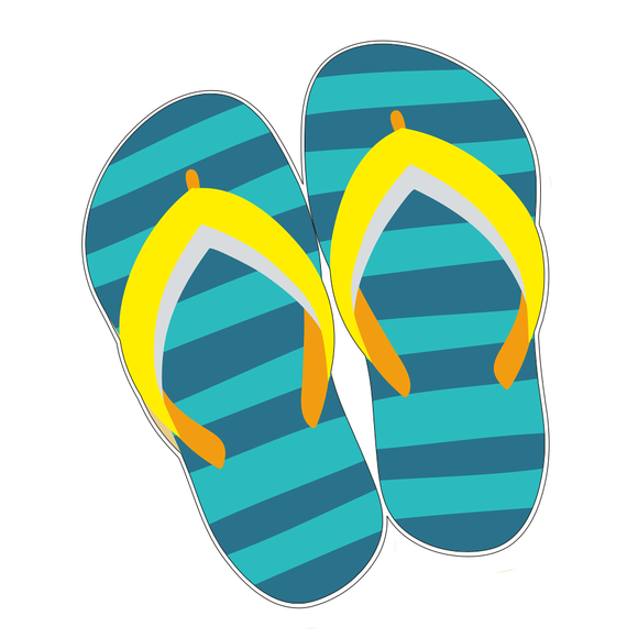 Beach flip-flops cookie cutter