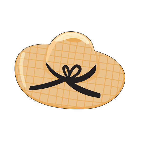 Beach straw-hat cookie cutter