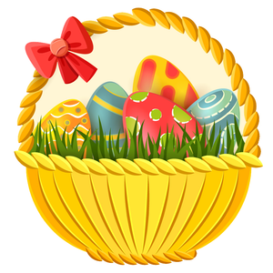 Easter egg basket cookie cutter