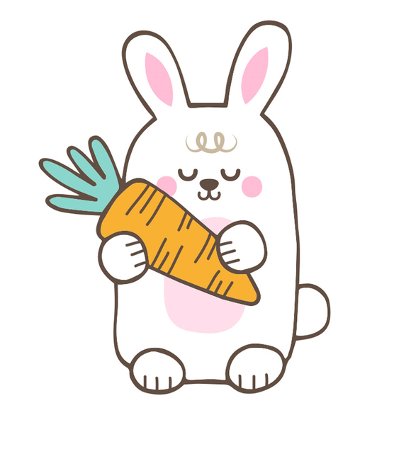 Easter bunny with carrot cookie cutter